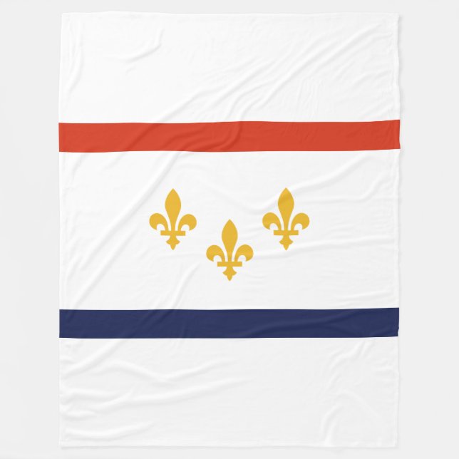 Flagga New Orleans, Louisiana Fleece Blanket (Framsidan)