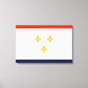 Flagga New Orleans (Louisiana, Förenta staterna) Canvastryck