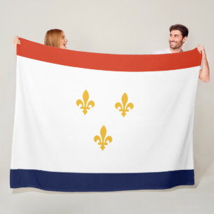 Flagga New Orleans (Louisiana, Förenta staterna) Fleecefilt