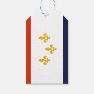 Flagga New Orleans, Louisiana Gift-Märkre Presentetikett