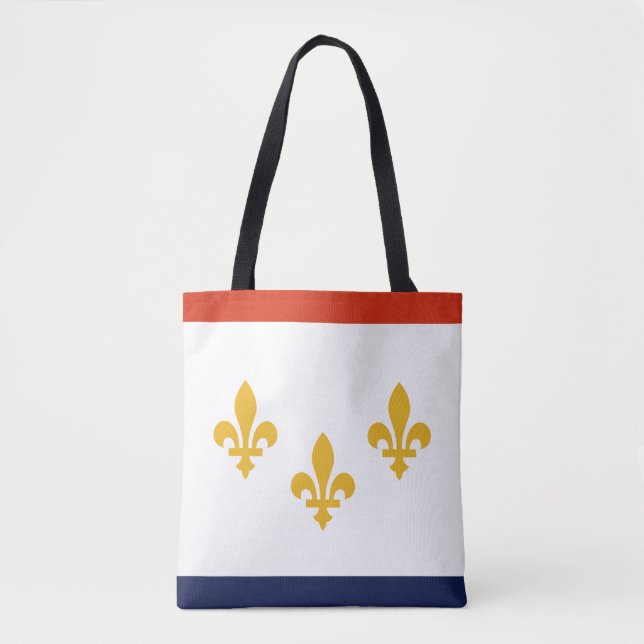 Flagga New Orleans, Louisiana Tote Bag Tygkasse (Framsida)