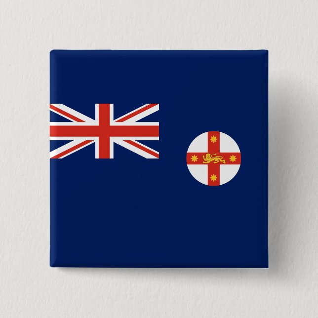 Flagga New South Wales (Australian State) Knapp (Framsida)