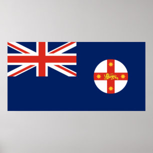 Flagga New South Wales (Australian State) Poster