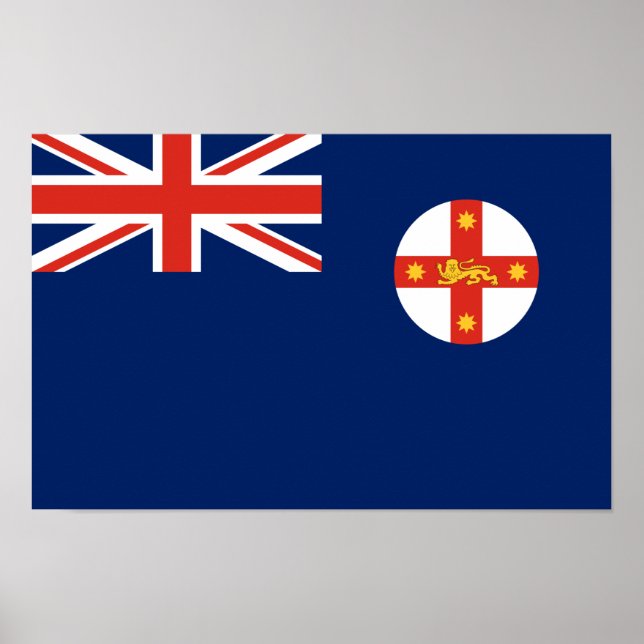 Flagga New South Wales, Australien Poster (Framsidan)