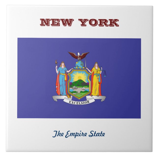 Flagga New York Kakelplatta (Framsidan)