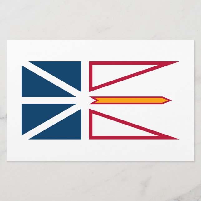 Flagga Newfoundland and Labrador (Kanada) Brevpapper (Framsida)