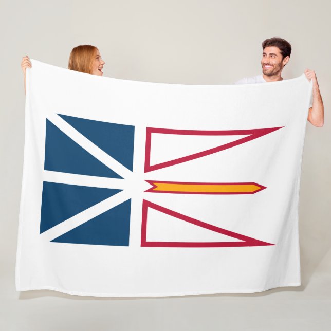 Flagga Newfoundland and Labrador (Kanada) Fleecefilt (På plats)