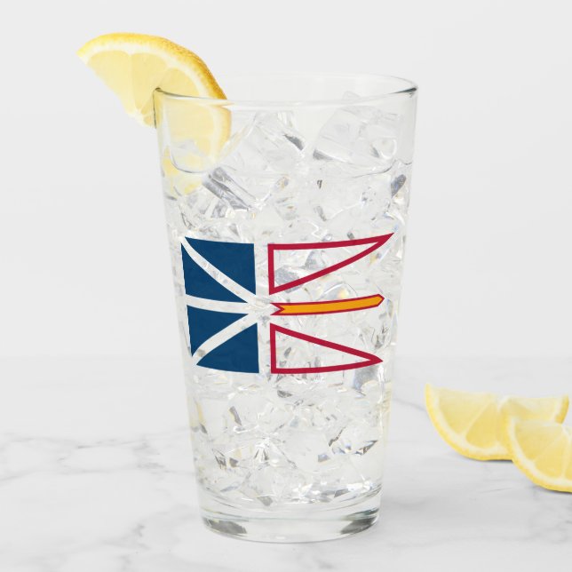 Flagga Newfoundland and Labrador (Kanada) Glaskopp (Framsida Ice)
