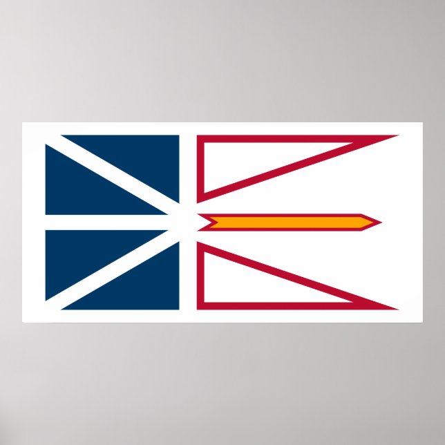 Flagga Newfoundland and Labrador (Kanada) Poster (Framsidan)