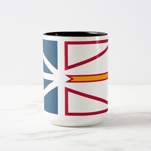 Flagga Newfoundland and Labrador (Kanada) Två-Tonad Mugg (Center)
