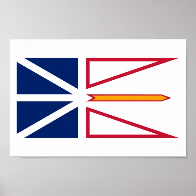 Flagga Newfoundland and Labrador Poster (Framsidan)