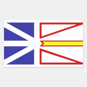 Flagga Newfoundland Kanada Rektangulärt Klistermärke