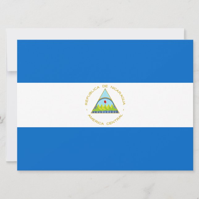 Flagga Nicaragua Kort (Framsida)