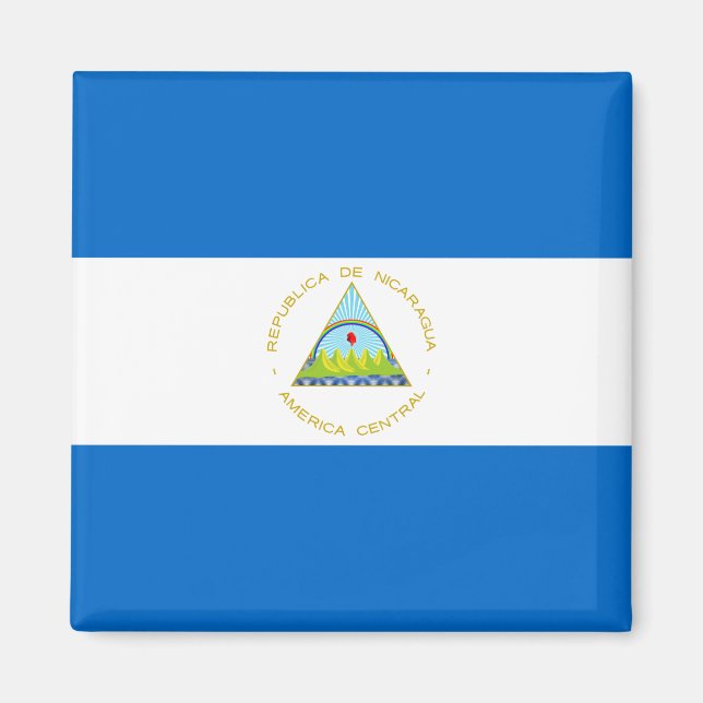 Flagga Nicaragua Magnet (Framsidan)
