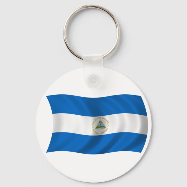 Flagga Nicaragua Nyckelring (Framsida)