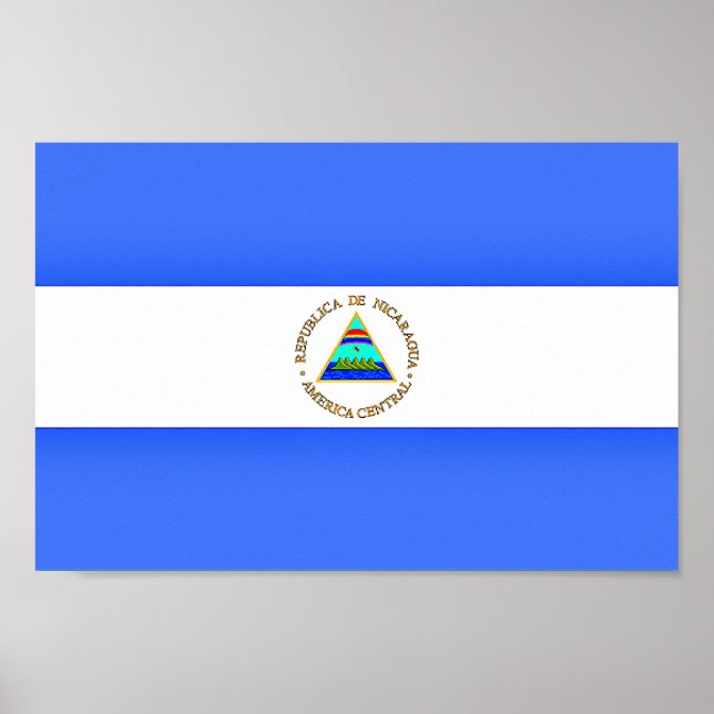 Flagga Nicaragua Poster (Framsidan)