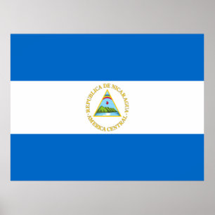 Flagga Nicaragua Poster