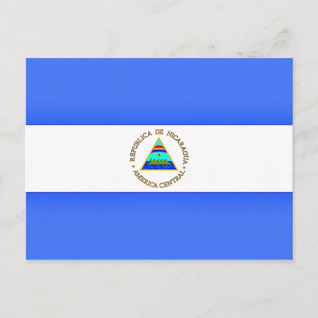 Flagga Nicaragua  Vykort (Framsida)