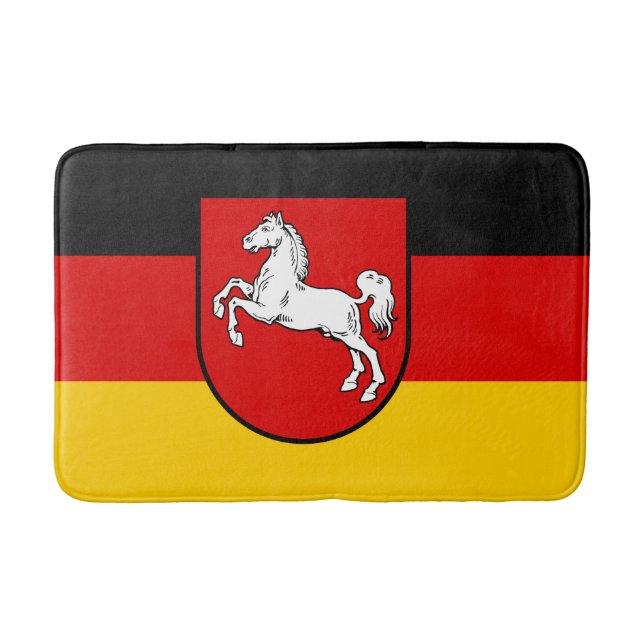Flagga Niedersachsen Bath Mat Badrumsmatta (Framsidan)