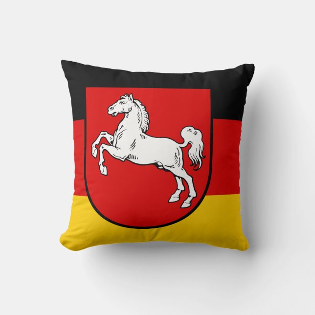Flagga Niedersachsen Dekorativ kudde (Framsida)