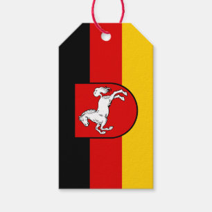 Flagga Niedersachsen Gift-Märkre Presentetikett