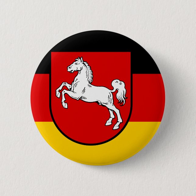 Flagga Niedersachsen Knapp (Framsida)