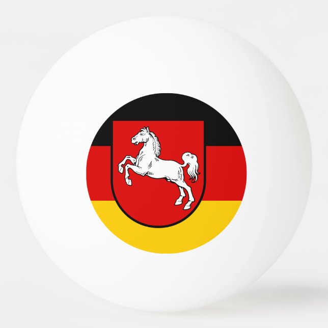 Flagga Niedersachsen Ping Pong Boll (Framsidan)