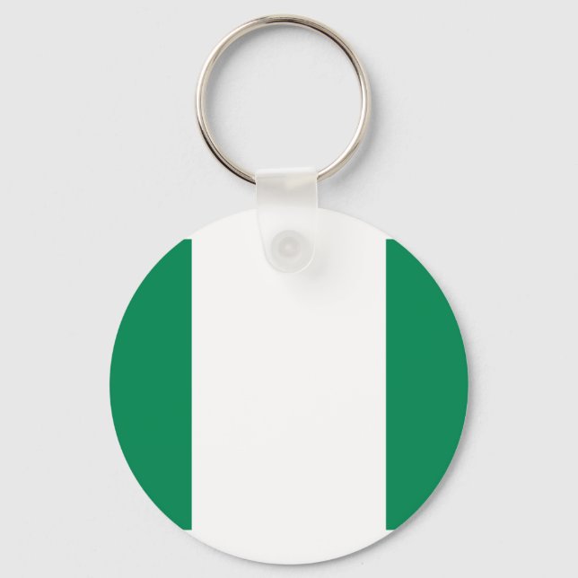 Flagga Nigeria Keychain Nyckelring (Framsida)