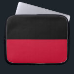 Flagga Nijmegen Laptop Sleeve<br><div class="desc">Flagga Nijmegen,  Nederländerna flagga består av två lika breda vågräna rand,  den övre svarta och den nedre röda</div>