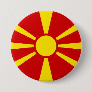Flagga NordMakedonien Knapp