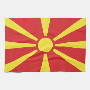 Flagga NordMakedonien Kökshandduk