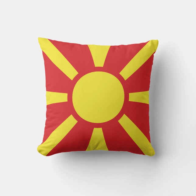 Flagga NordMakedonien Kudde (Framsida)
