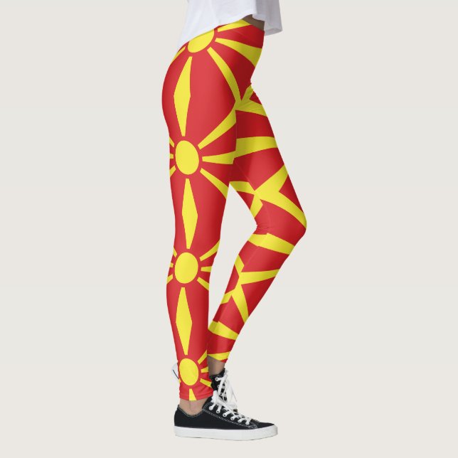 Flagga NordMakedonien Leggings (Höger)