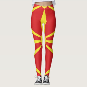 Flagga NordMakedonien Leggings