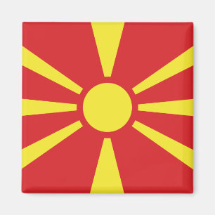 Flagga NordMakedonien Magnet