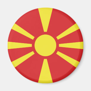Flagga NordMakedonien Magnet