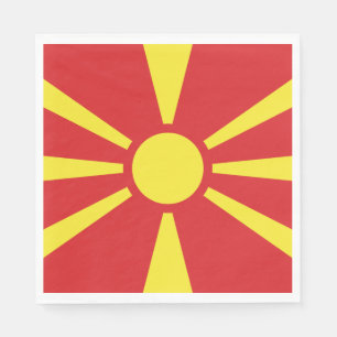 Flagga NordMakedonien Pappersservett