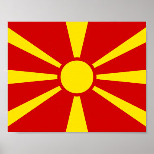 Flagga NordMakedonien Poster