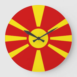 Flagga NordMakedonien Stor Klocka