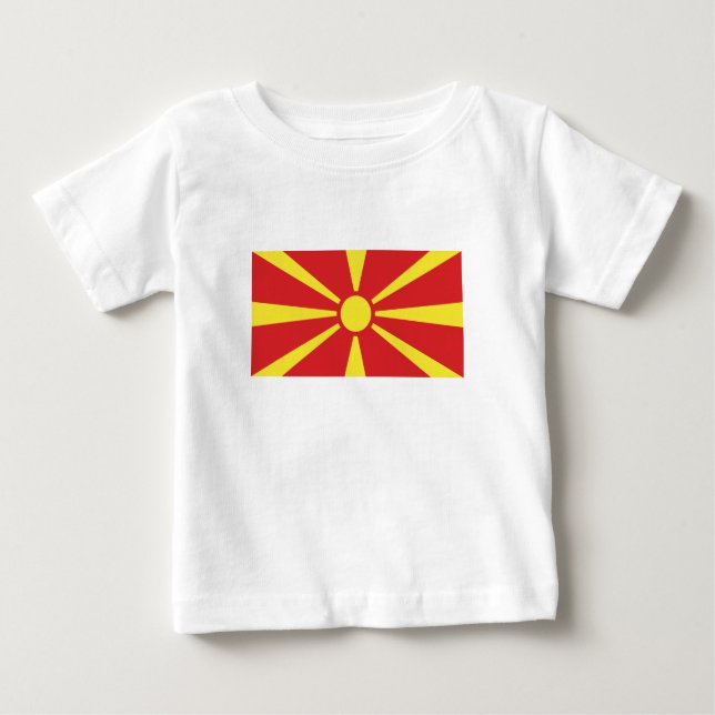 Flagga NordMakedonien T Shirt (Framsida)