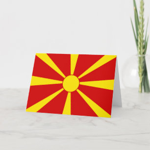 Flagga NordMakedonien Tack Kort