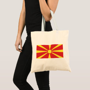 Flagga NordMakedonien Tygkasse