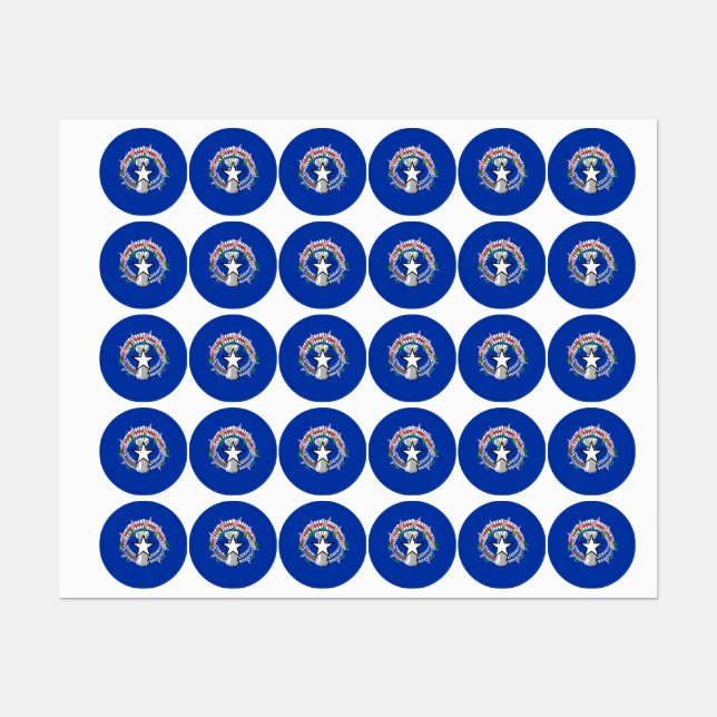 Flagga Nordmarianerna Klistermärke (Ark)