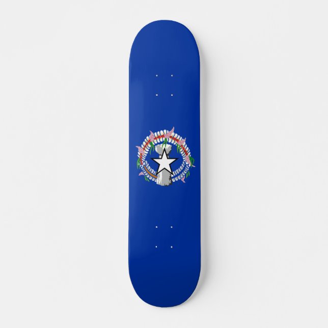 Flagga Nordmarianerna Mini Skateboard Bräda 18,5 Cm (Framsida)