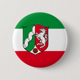 Flagga Nordrhein-Westfalen Pinback Button Knapp