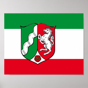 Flagga Nordrhein-Westfalen Poster