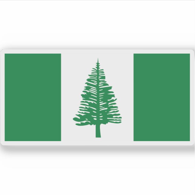 Flagga Norfolkön Klistermärken (Framsida)