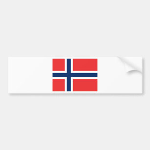 Flagga Norge - Norges flagg - Det norske flaggget Bildekal