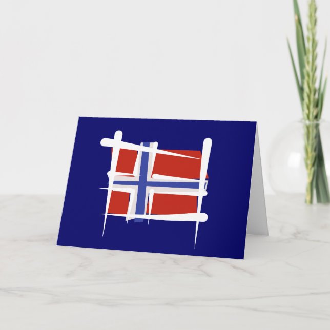 Flagga norge Push Kort (Framsida)