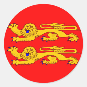 Flagga Normandie Runt Klistermärke